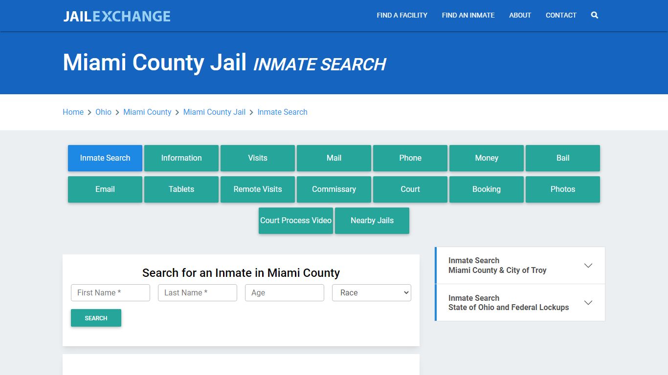 Miami County Jail, OH Inmate Search: Roster & Mugshots